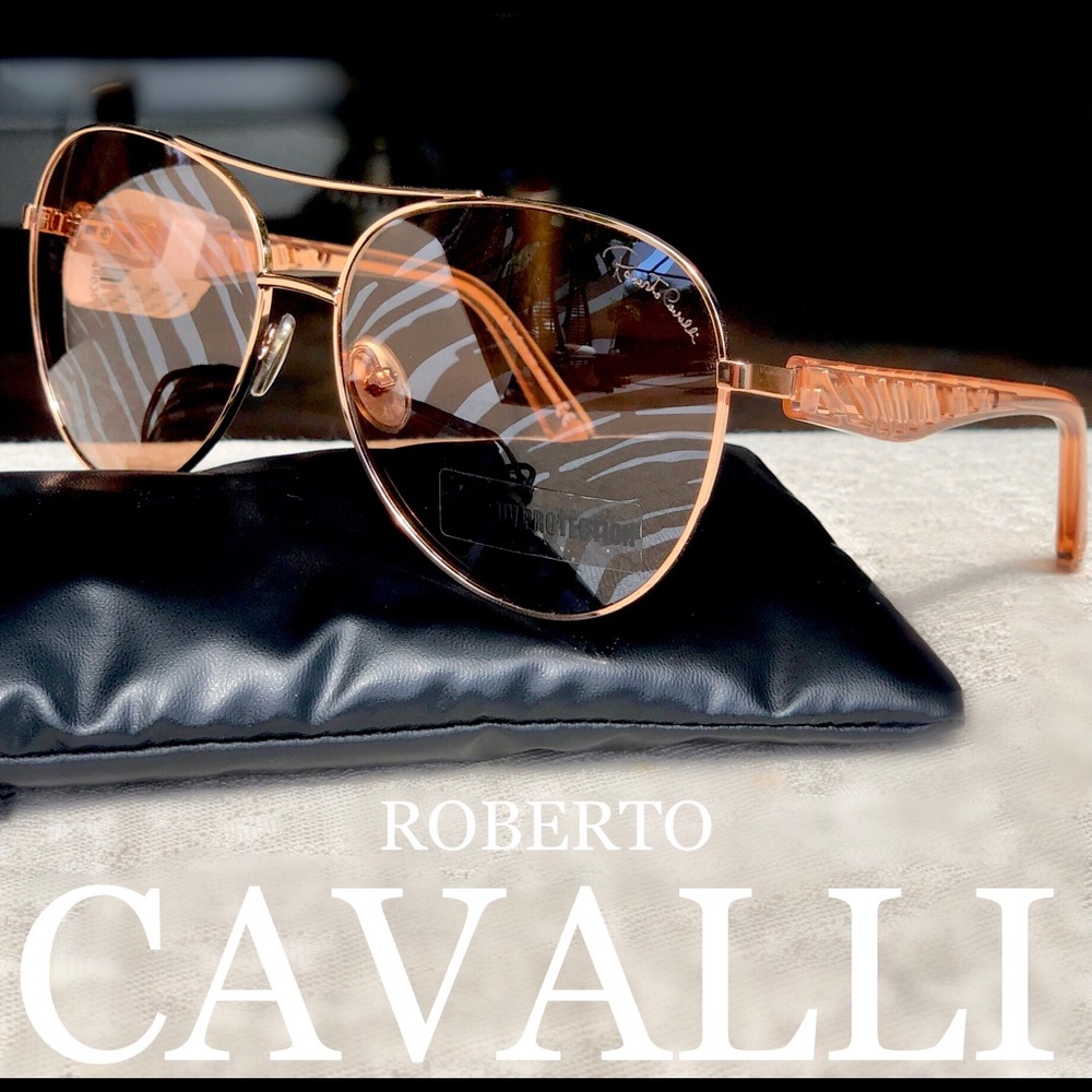 ROBERTO CAVALLI Tiger lenses Aviator sunglasses